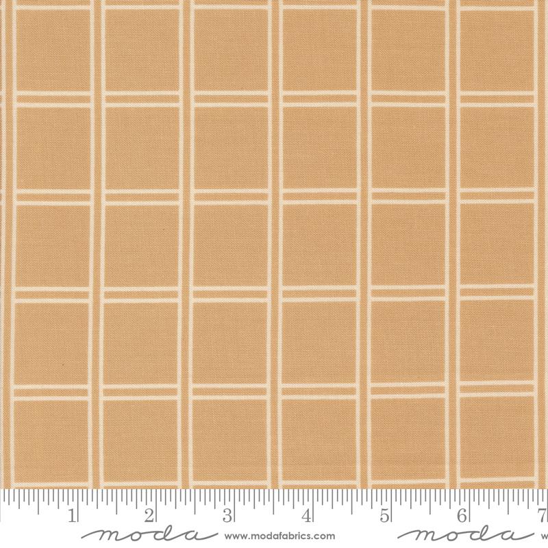 Printed Cotton Poplin - Rainier - Checks - Tan