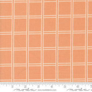 Printed Cotton Poplin - Rainier - Checks - Peach