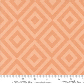 Printed Cotton Poplin - Rainier - Geometric - Peach