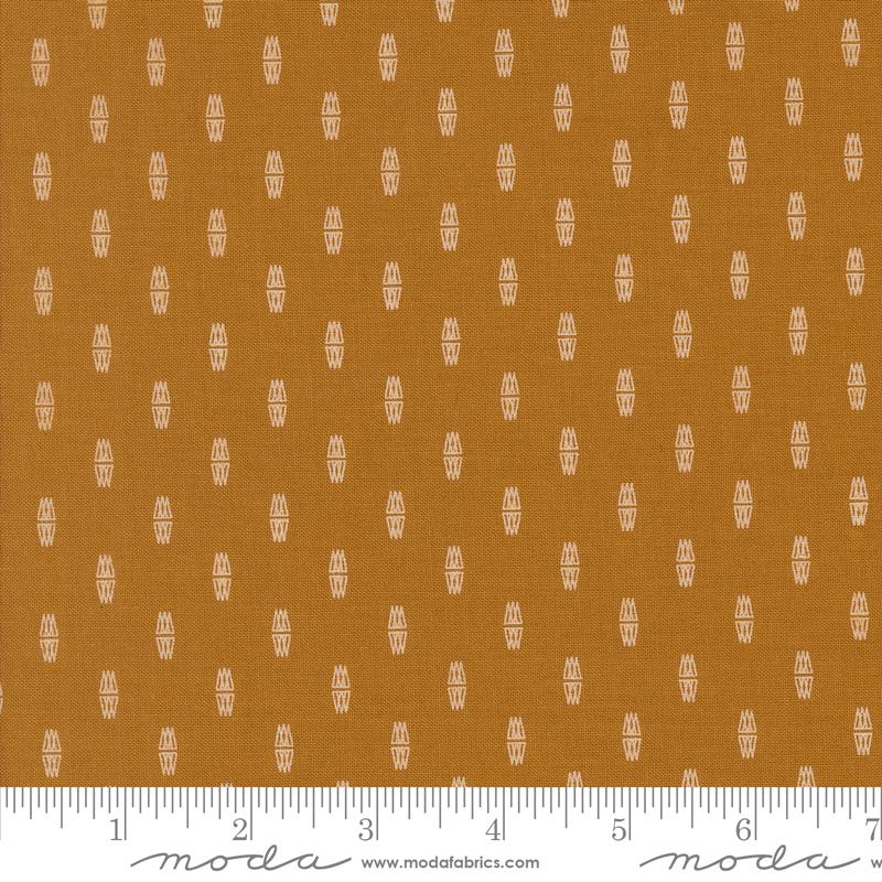 Printed Cotton Poplin - Rainier - Bug - Caramel