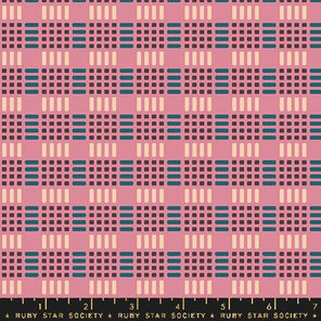 Printed Cotton Poplin - Geometry by Ruby Star - Waffle Plum