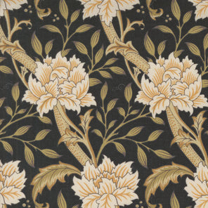 Printed Cotton Poplin - Morris Manor - Undergrowth - Ebony