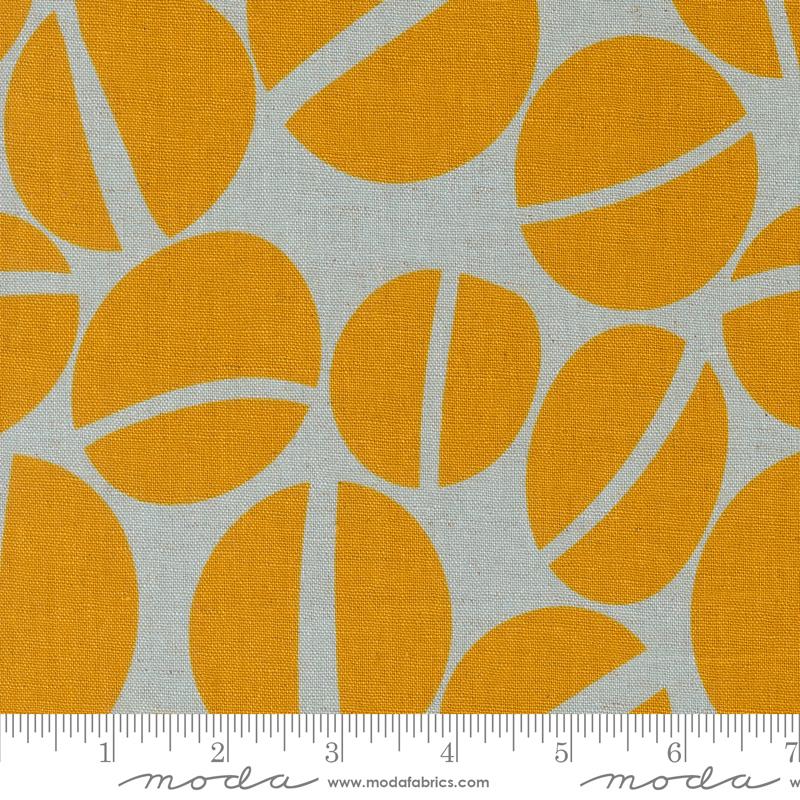 Printed Cotton Linen Mix - Urban Whisper - Sway Geometric Dots - Sky