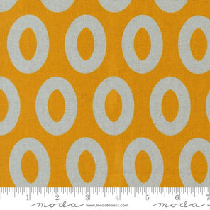 Printed Cotton Linen Mix - Urban Whisper - Loop Geometric Dots - Sunset