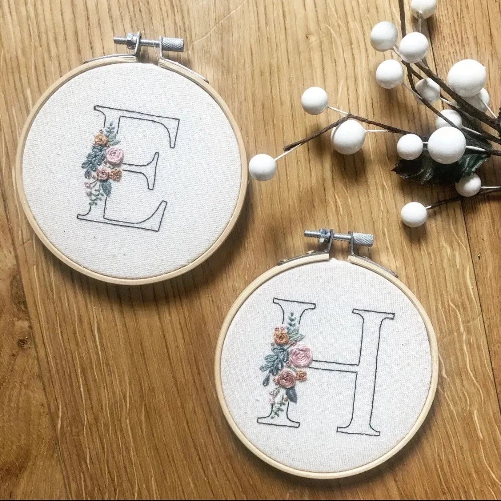 Embroidery Kit - Floral Initial
