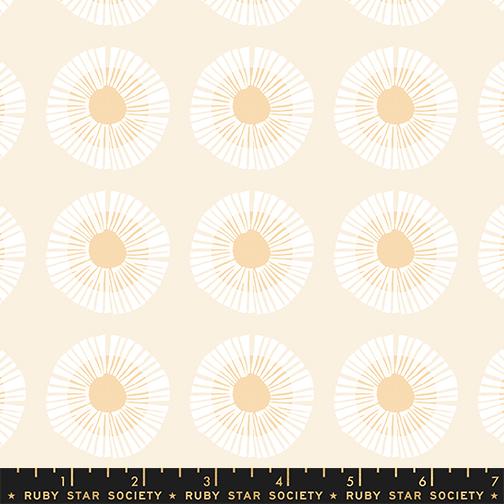 Printed Cotton Poplin - Ruby Star - Reimagined Landscapes - Geo Stamp, Natural