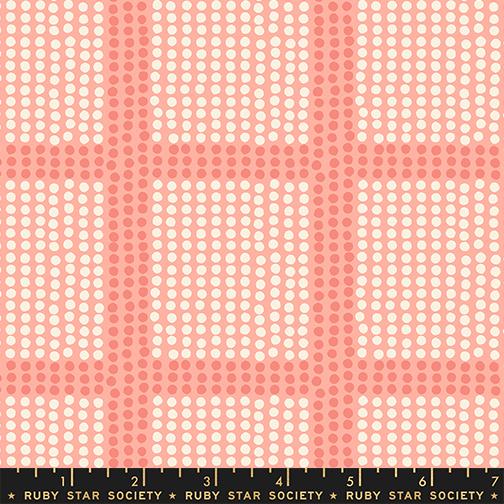 Printed Cotton Poplin - Ruby Star - Reimagined Landscapes - Grid, Bashful