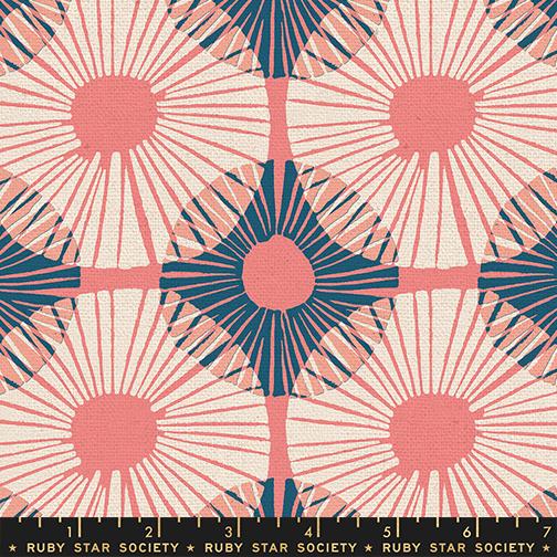 Printed Lightweight Canvas - Ruby Star - Reimagined Landscapes - Blocks, Watermelon