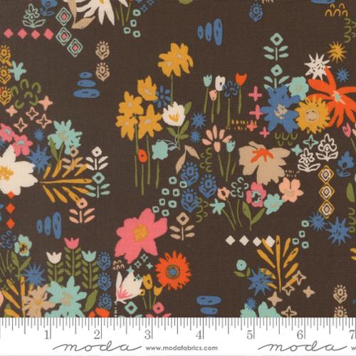 Printed Cotton Poplin - Boho Haven - Spring - Walnut