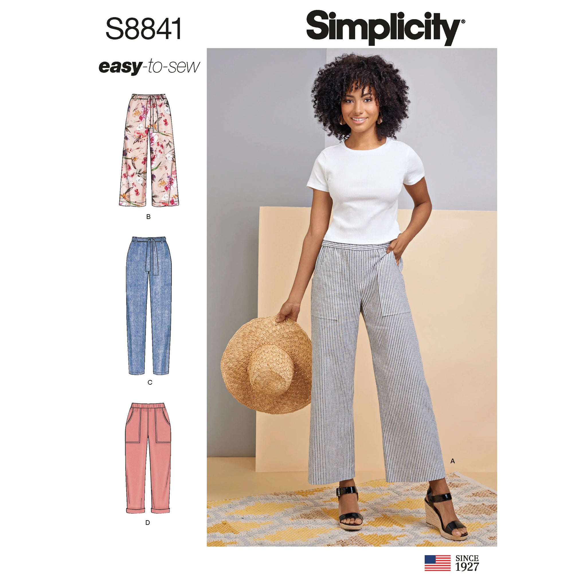 Simplicity 8841 - Misses' Wide or Slim-Leg Pull-On Pants