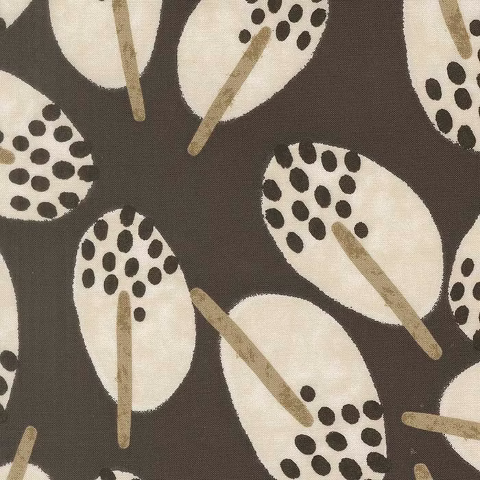 Printed Cotton Poplin - Mira - Stillness - Charcoal