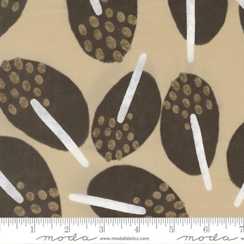 Printed Cotton Poplin - Mira - Stillness - Tan