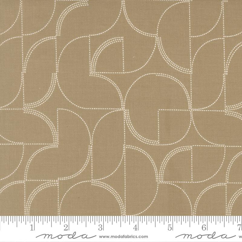 Printed Cotton Poplin - Mira - Echo - Taupe