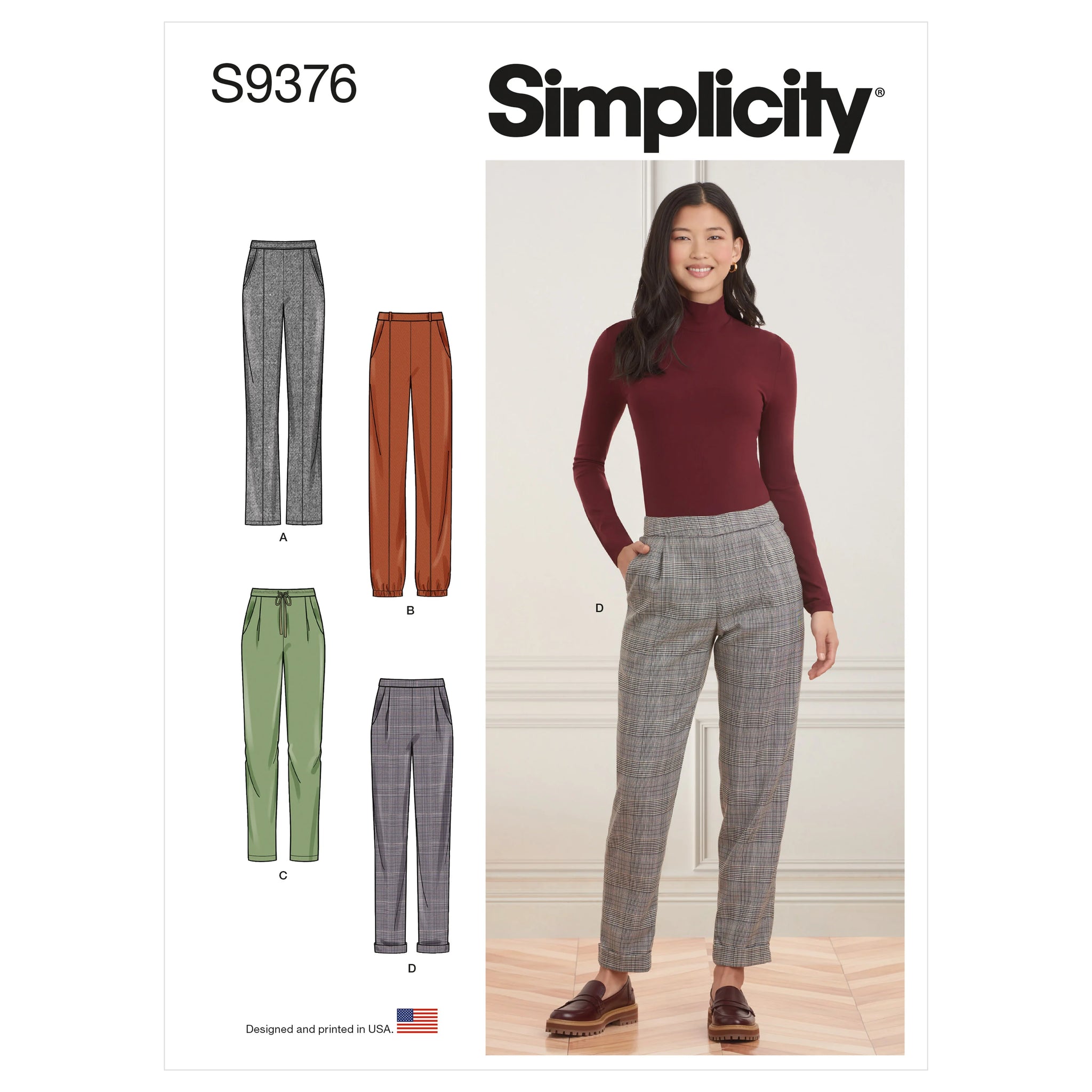 Simplicity 9376 - Misses' Pull-On Trousers