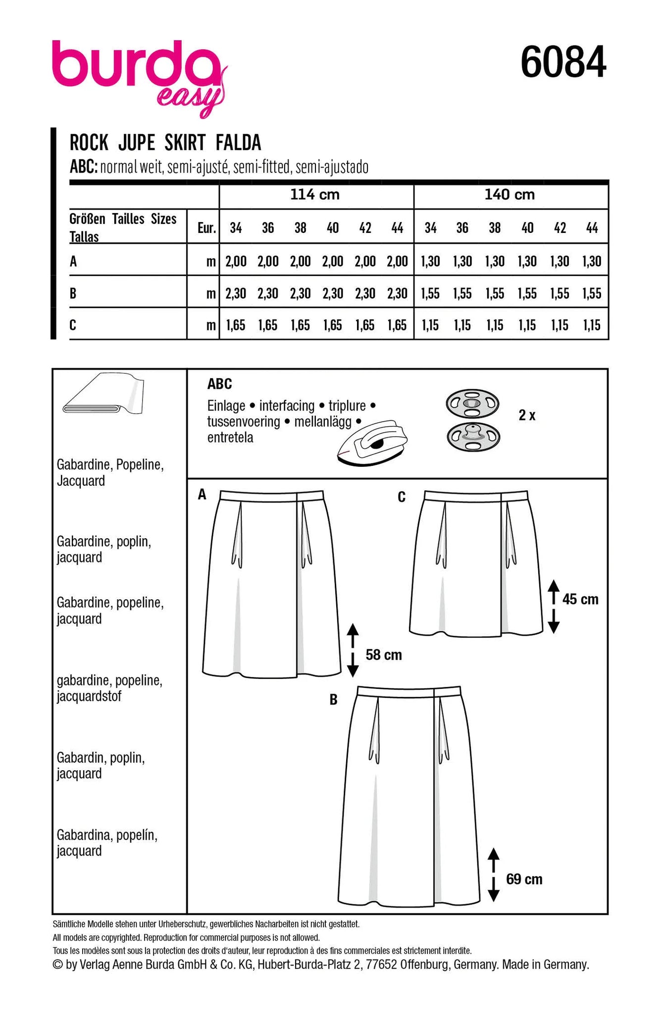 Burda 6084 - Wrap Skirt