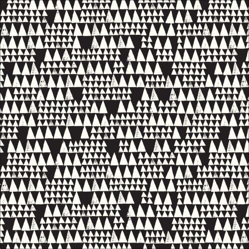 Printed Organic Cotton Poplin - Upwards from Imprint by Eloise Renouf - Black