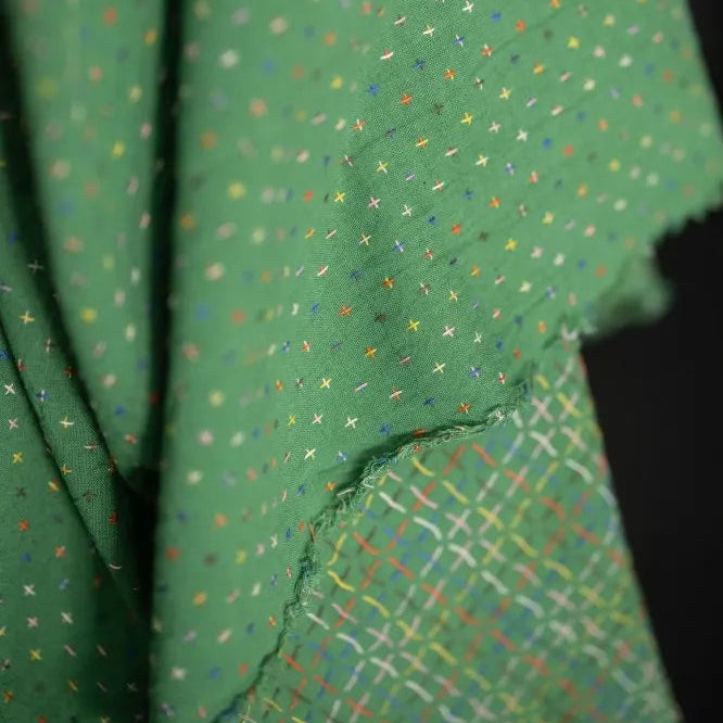 Merchant & Mills - Indian Cotton Cross Stitch - Green Bobbette