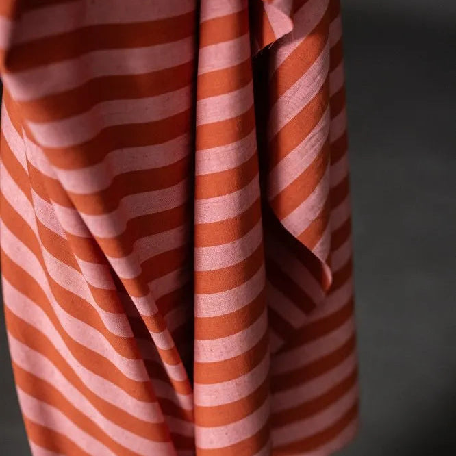 Merchant & Mills - Organic Cotton / Linen Stripe - Pink Blush