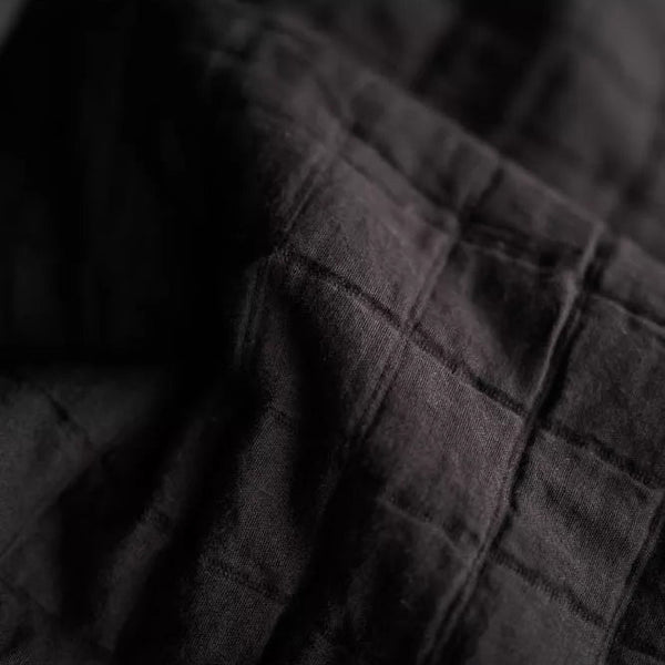 Merchant & Mills - Quilted Jacquard Cotton - Lunar Black Square
