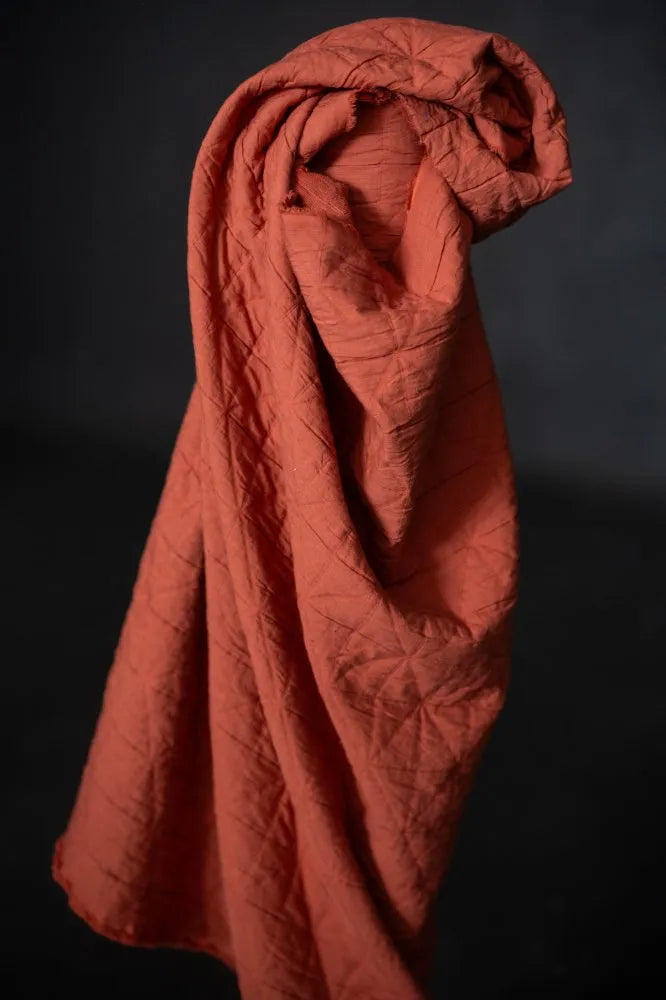 Merchant & Mills - Quilted Jacquard Cotton - Orange Spritz