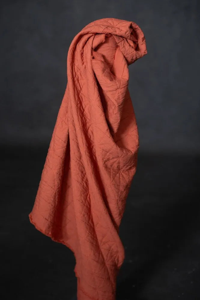 Merchant & Mills - Quilted Jacquard Cotton - Orange Spritz