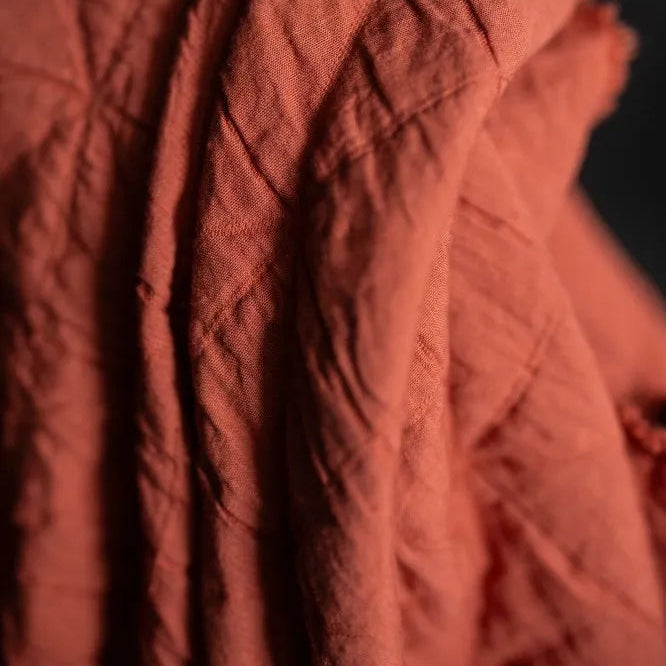 Merchant & Mills - Quilted Jacquard Cotton - Orange Spritz