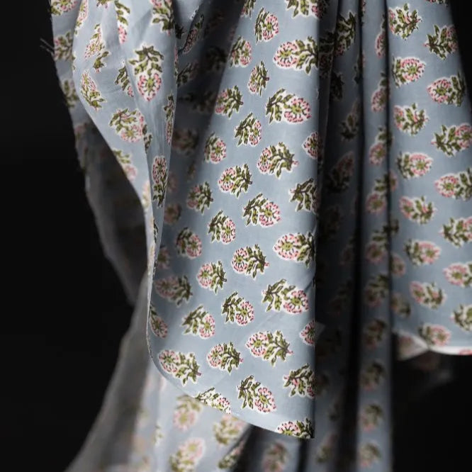 Merchant & Mills Phoebe Blues Indian Block Print Cotton