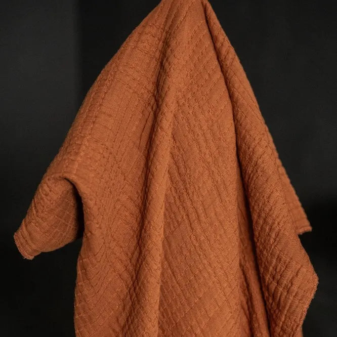 Merchant & Mills - Quilted Jacquard Cotton - Soft Stitch - Compote