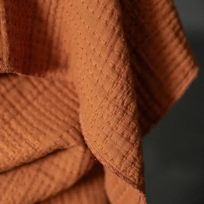 Merchant & Mills - Quilted Jacquard Cotton - Soft Stitch - Compote