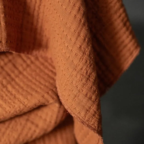 Merchant & Mills - Quilted Jacquard Cotton - Soft Stitch - Compote
