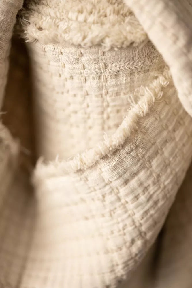 Merchant & Mills - Quilted Jacquard Cotton - Soft Stitch - Ecru