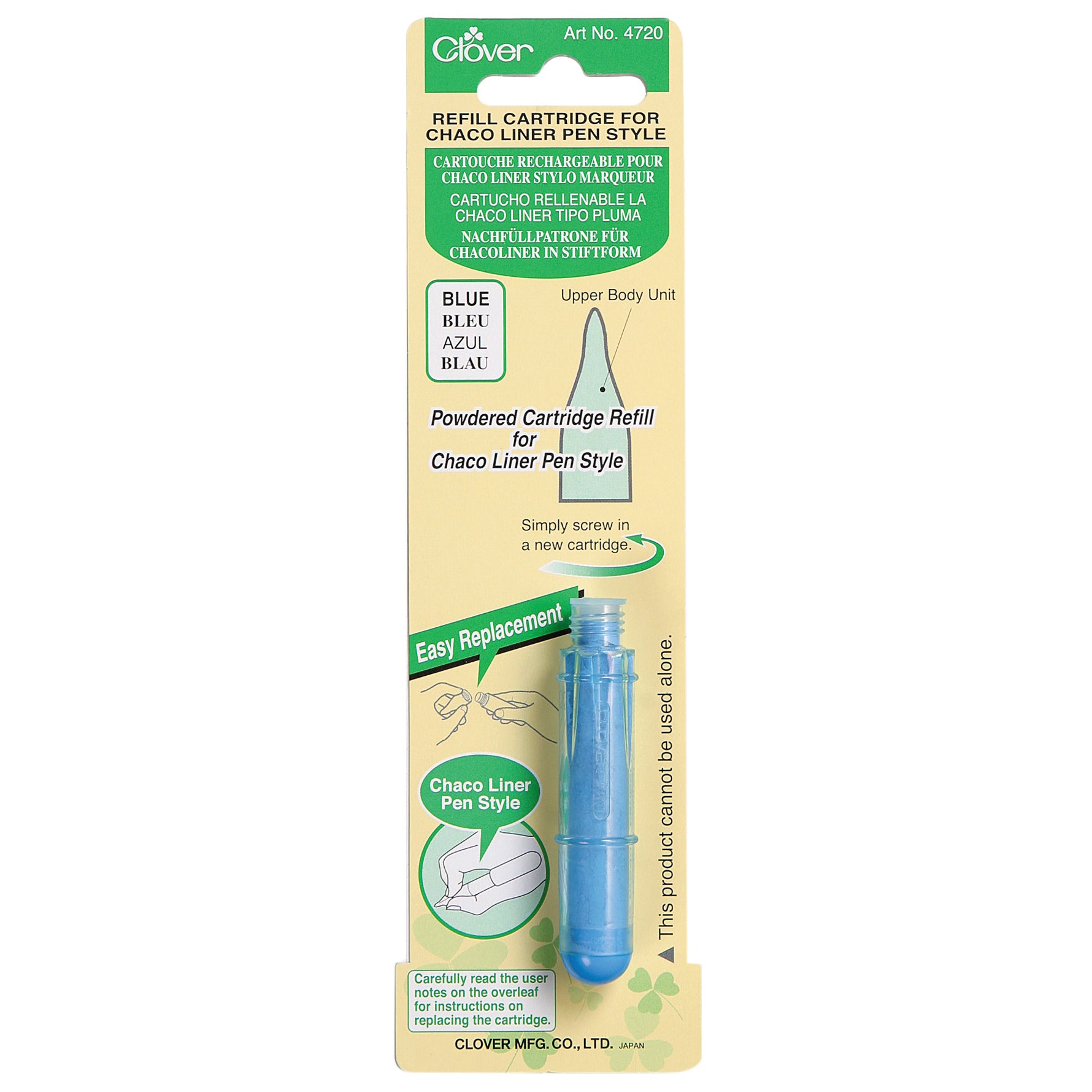 Clover 4720 - Chaco Liner Refill Cartridge - Blue