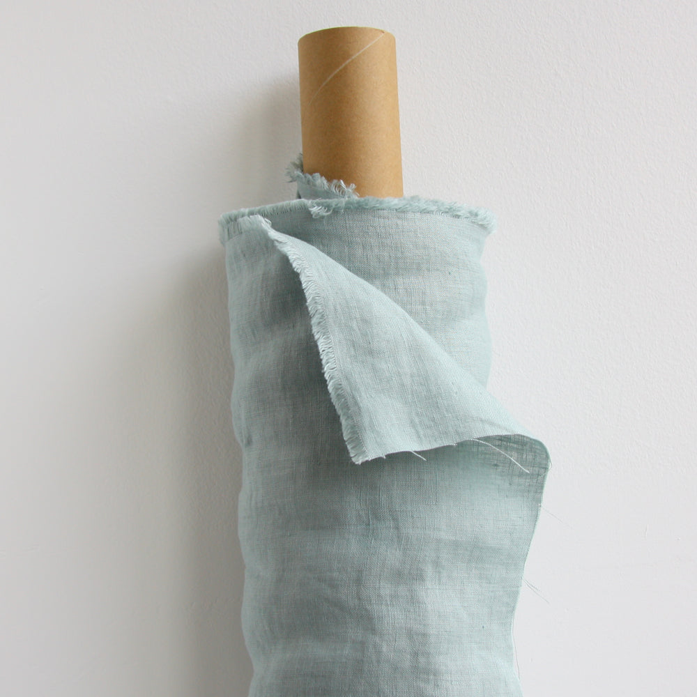 European Washed Linen - Chalk Blue