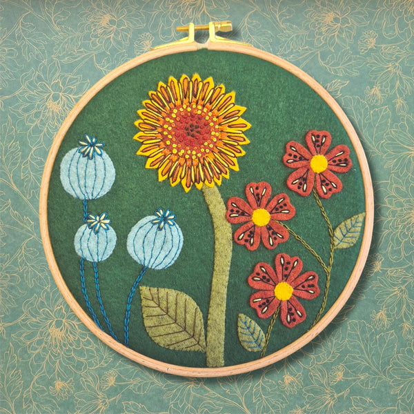 Corinne Lapierre Felt Craft Kit - Botanical Appliqué Hoop