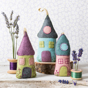 Embroidery Kit - Felt Lavender Houses