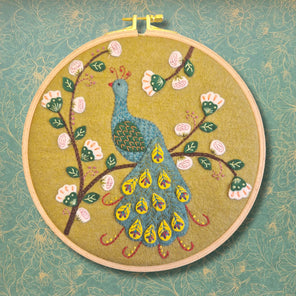 Felt Craft Kit - Flamboyant Peacock Appliqué