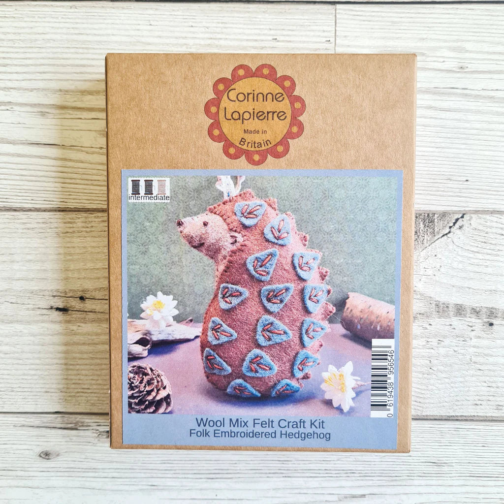 Corinne Lapierre Craft Kit - Folk Embroidered Hedgehog