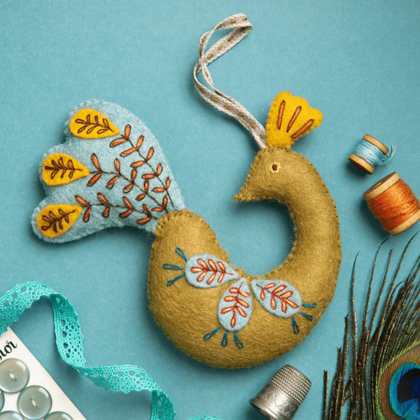 Corinne Lapierre Felt Craft Kit - Folk Peacock