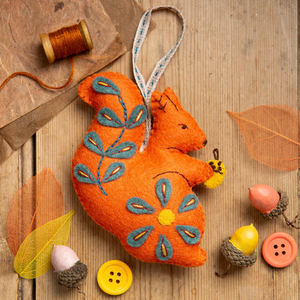 Corinne Lapierre Craft Kit - Folk Embroidered Squirrel