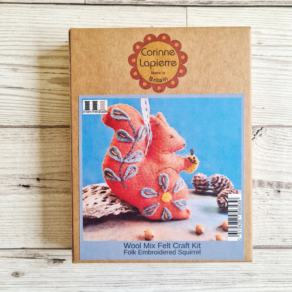 Corinne Lapierre Craft Kit - Folk Embroidered Squirrel