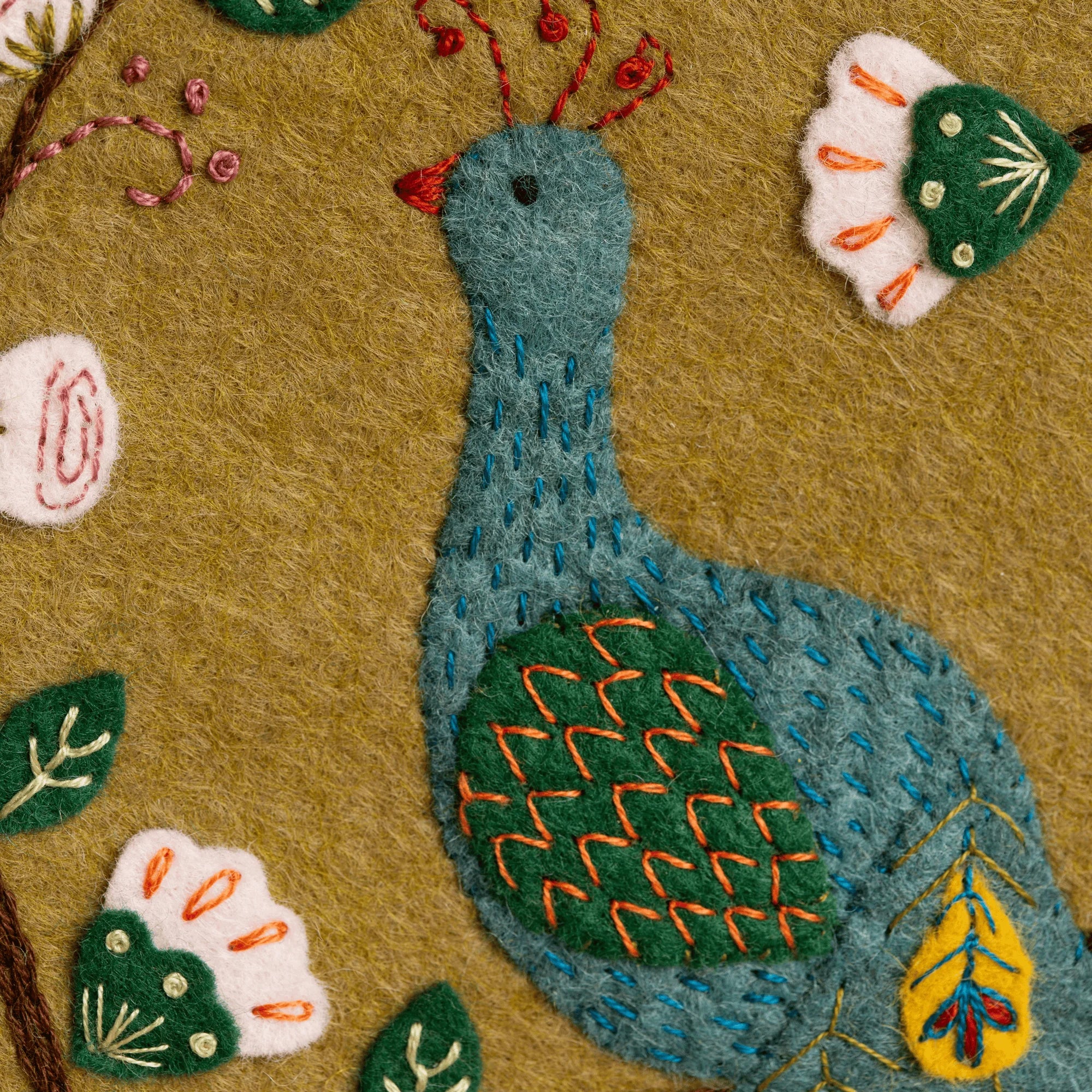 Felt Craft Kit - Flamboyant Peacock Appliqué
