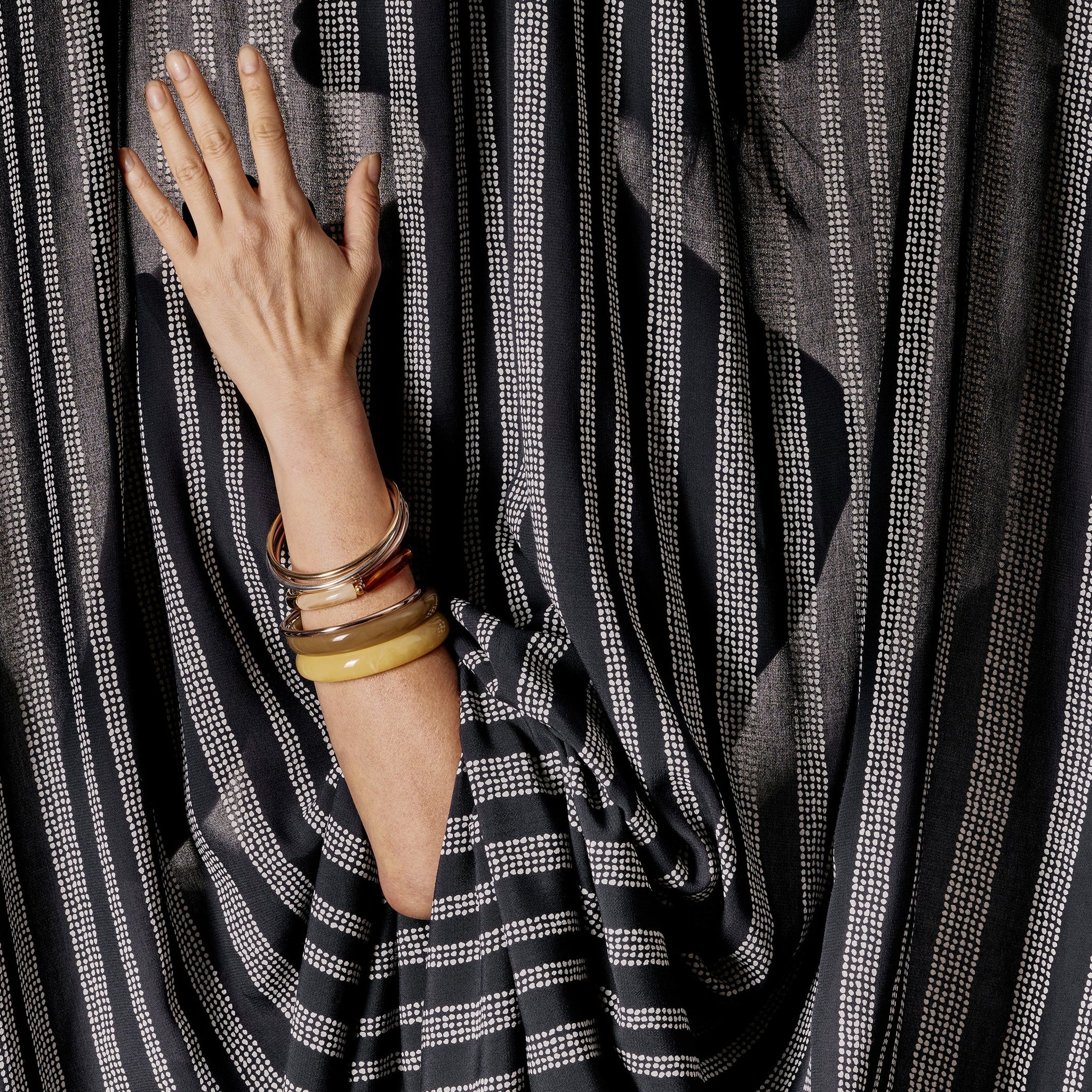 Atelier Brunette - Printed Viscose - Gaïa - Deep Charcoal