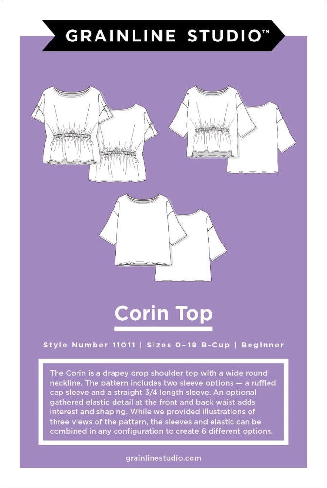 Grainline Studio - Corin Top - Sizes 0-18