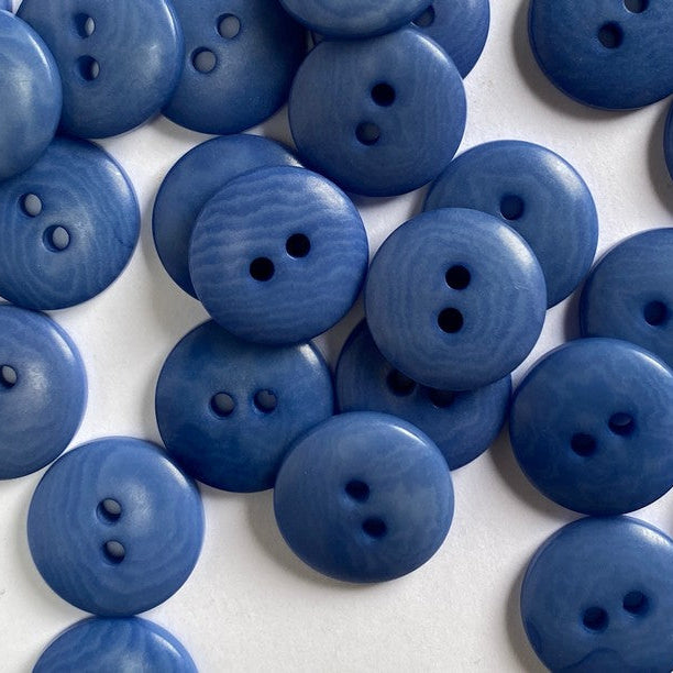 Corozo Button - Mid Blue