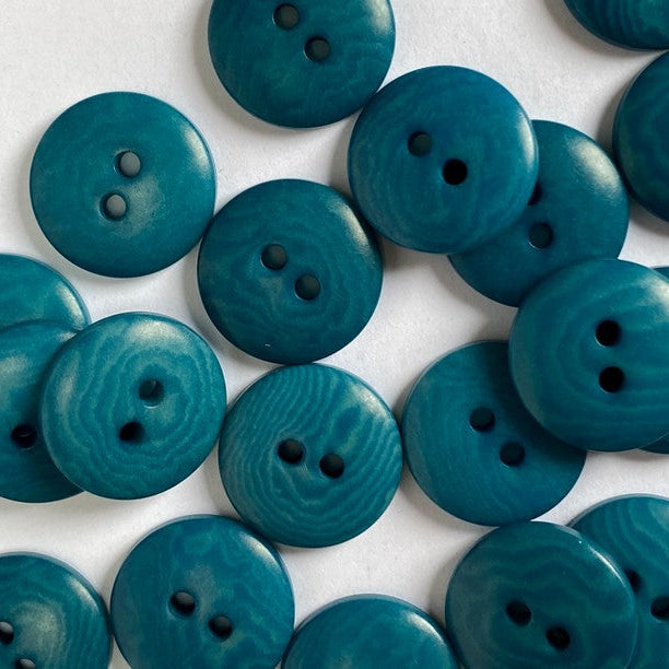 Corozo Button - Deep Turquiose