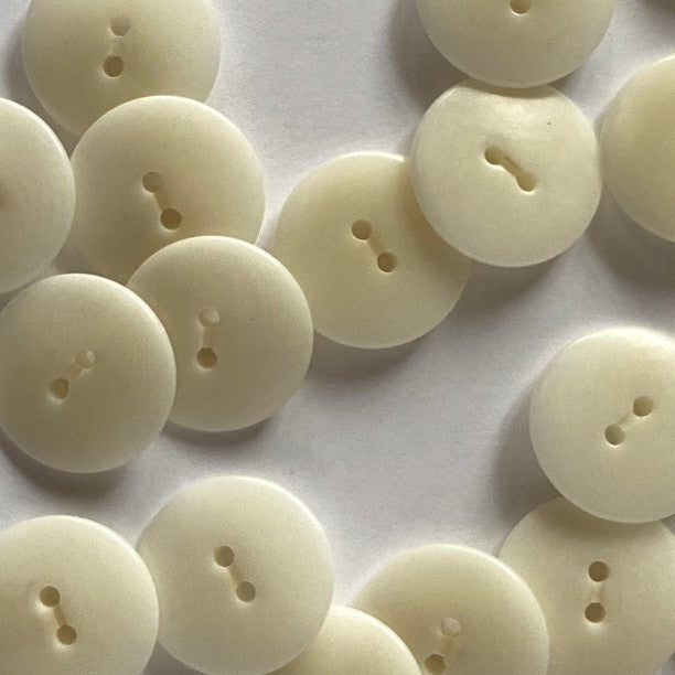 Matt Corozo Button - 15mm - Natural Undyed