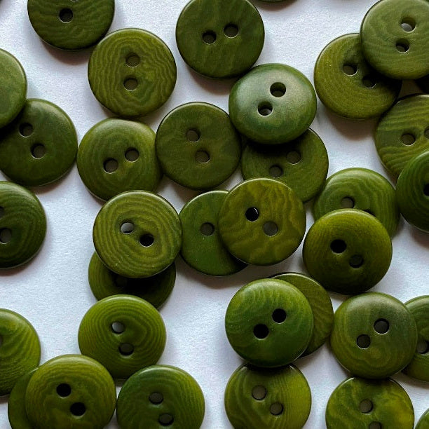 Corozo Button - Forest Green