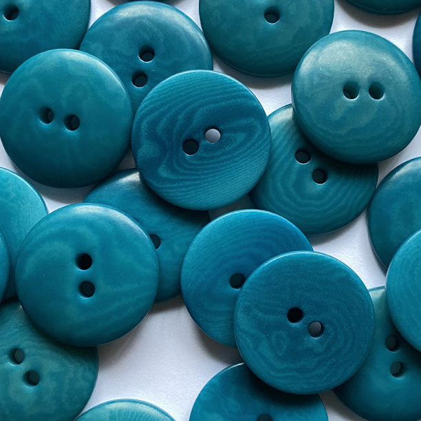 Corozo Button - Deep Turquiose