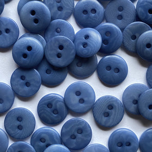 Corozo Button - Mid Blue