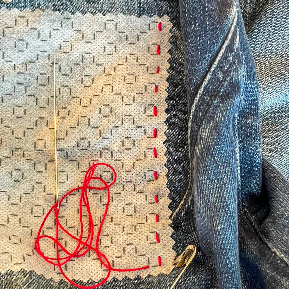 Sashiko Inspired Visible Mending for Denim with Sewing Smith